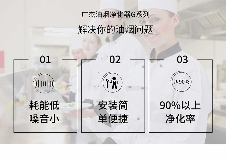 广杰油烟净化器G系列解决油烟问题
